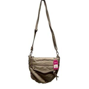 Candies Hand Bag Shoulderbag Purse Grey Leather Khol's NWT